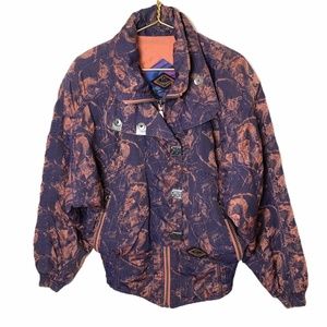 SALE➡️VINTAGE 80s Womens Purple Orange Ski Jacket
